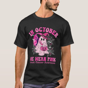 T-shirt En Octobre Nous Portons Le Cancer Du Sein Rose Fem