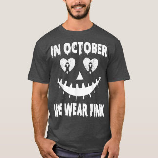 T-shirt En Octobre Nous Portons Le Cancer Du Sein Rose Jac