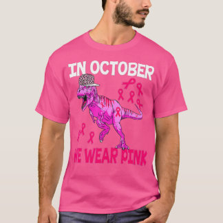 T-shirt En Octobre Nous Portons Le Cancer Du Sein Rose Tre