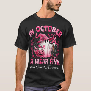 T-shirt En Octobre Nous Portons Le Ghost Ghost Witch Cance