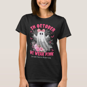 T-shirt En Octobre Nous Portons Le Ghost Ghost Witch Cance