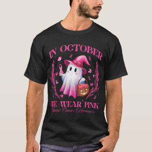 T-shirt En Octobre Nous Portons Le Ghost Ghost Witch Cance