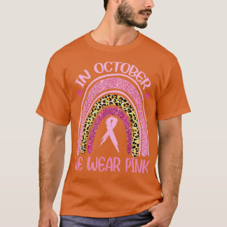 T-shirt En Octobre Nous Portons Le Léopard Rose Cancer Du 