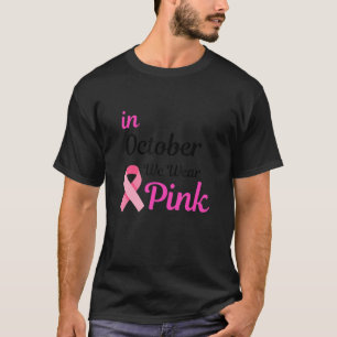 T-shirt En Octobre Nous Portons Le Rose Et Regardons Footb