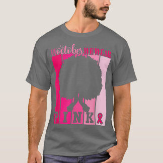 T-shirt En Octobre Nous Portons Le Ruban Rose Cancer Du Se