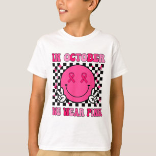 T-shirt En Octobre Nous Portons Le Ruban Rose Cancer Du Se