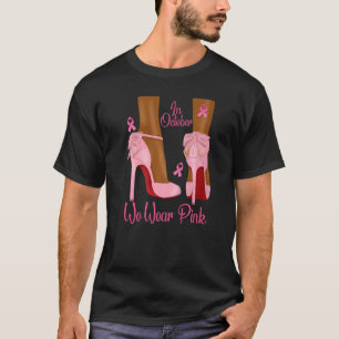 T-shirt En Octobre Nous Portons Le Ruban Rose Melanin Blac