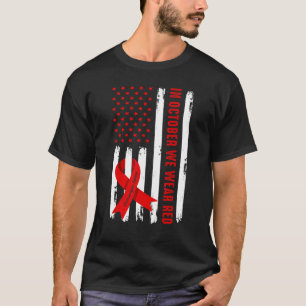 T-shirt En Octobre Nous Portons Le Ruban Rouge Épidermolys