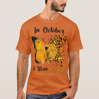T-shirt En Octobre Nous Portons Orange TDAH Sensibilisatio