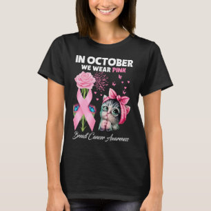T-shirt En Octobre Nous Portons Pink Breast Cancer Sensibi
