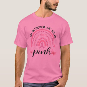 T-shirt En Octobre Nous Portons Pink Breast Cancer Sensibi