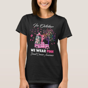 T-shirt En Octobre Nous Portons Pink Breast Cancer Tree Bu