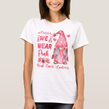 En Octobre Nous Portons Pink Cute Gnome Cancer Du