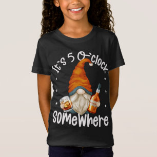 T-Shirt En Octobre Nous Portons Pink Gnome Certifié Cancer