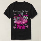 T-shirt En Octobre Nous Portons Pink Motorcycle Cancer du  (Design devant)