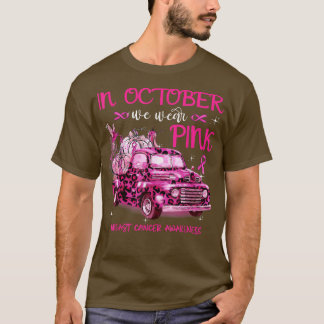 T-shirt En Octobre Nous Portons Pink Pink Truck Hummingbri