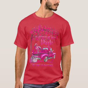 T-shirt En Octobre Nous Portons Pink Ribbon Truck Flamant
