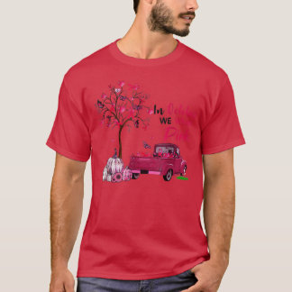 T-shirt En Octobre Nous Portons Pink Truck Citrouille Auto