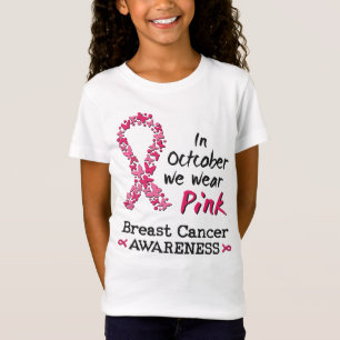 T-Shirt En Octobre nous portons rose Cancer du sein Sensib