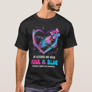 T-shirt En Octobre Nous Portons Rose Et Bleu Grossesse béb