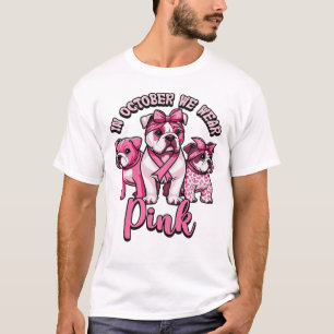 T-shirt En Octobre Nous Portons Rose � Halloween Mignons C