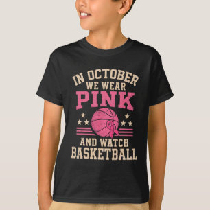 T-shirt En Octobre Nous Portons Rose Sketll Sensibilisatio