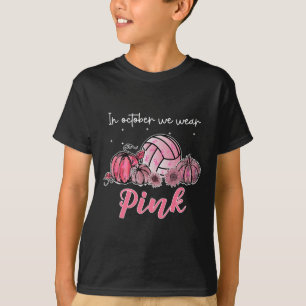 T-shirt En Octobre Nous Portons Volleybyll Rose Cancer Du