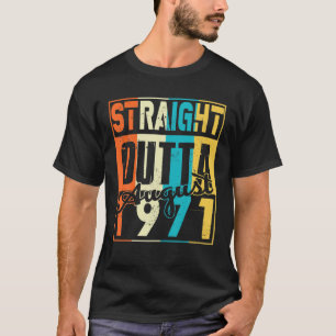 T-shirt En Plein Air Août 1971 50E Anniversaire Drôle Te