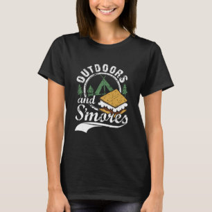 T-shirt En Plein Air Et S'mors Funny Camping Camping Campi