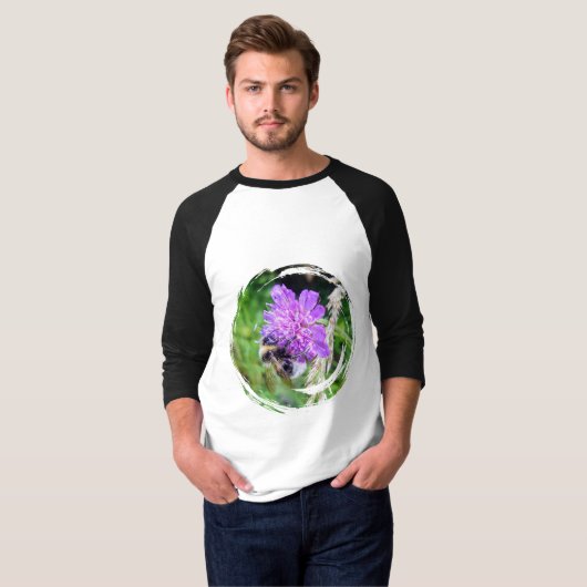 T-shirt En pleine floraison - Basic 3/4 manche Raglanshirt (Devant entier)