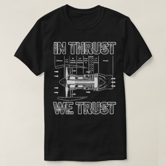 T-shirt En Poussée, nous faisons confiance à la conception (Design devant)
