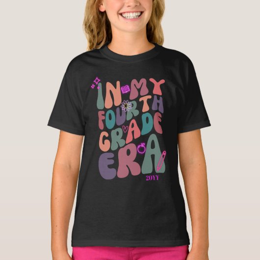 T-shirt En quatrième année, amusez-vous avec les éléments  (Devant)