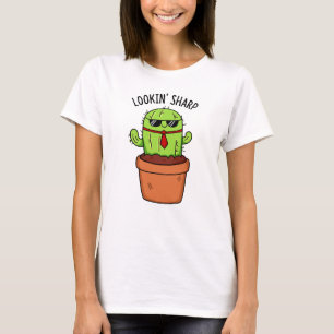 T-shirt En regardant Sharp Funny Cactus Pun