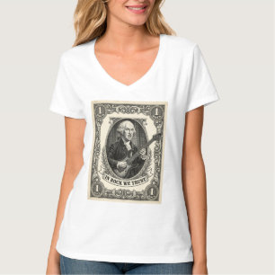 T-shirt En Rock We Trust 1 Rock Washington Guitare Vintage