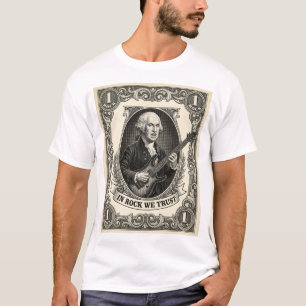 T-shirt En Rock We Trust 1 Rock Washington Guitare Vintage