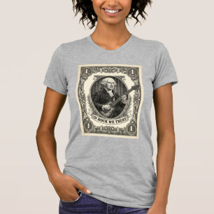 T-shirt En Rock We Trust 1 Rock Washington Guitare Vintage