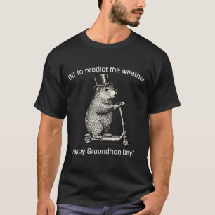 T-shirt En route pour causer une pagaille drôle de marmott