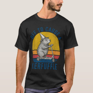 T-shirt En route pour causer une pagaille marmotte scooter