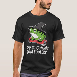 T-shirt En route pour commettre des sottises Grenouille Ma