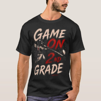 T-shirt En Route Pour La 2Ème Année De Baseball Retour À L