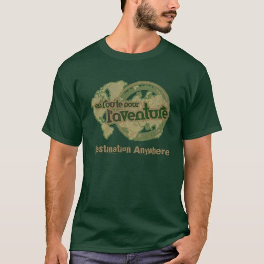 T-shirt en route pour l'aventure t verte (Devant)