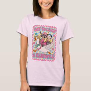 T-shirt En route pour semer la pagaille Oie idiote Raton l