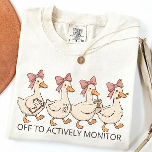 T-shirt En route pour surveiller activement, humour de tes