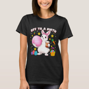 T-shirt En route pour une journée de Pâques de lapin doula