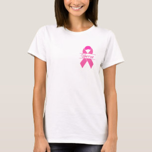 T-shirt en ruban rose guerrier