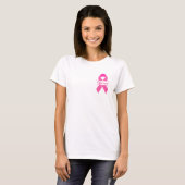 T-shirt en ruban rose guerrier (Devant entier)