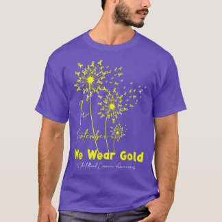 T-shirt En Septembre Nous Portons De L'Or Pour Cancer De L