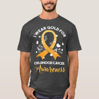 T-shirt En Septembre, Nous Portons Gold Childhood Cancer A
