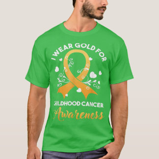 T-shirt En Septembre, Nous Portons Gold Childhood Cancer A