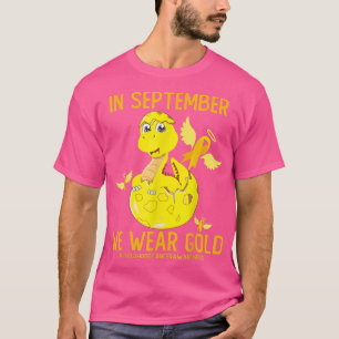 T-shirt En Septembre, Nous Portons Gold Childhood Cancer A